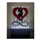 Dönüşüm Atölyesi Sevgiliye-Eşe Özel Isimli Hediyelik Dekoratif Led Lamba Model2 - Kablolu Adaptörlü - Beyaz Işıklı