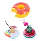 Donut Karpuz Flamingo 3lü Şişme Havuz Deniz Bardak Tutucu Float Bar Seti