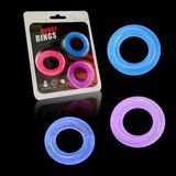 Donut Rings - Performans Artırıcı ve Serleştirici 3 lü Silikon Penis Halkası Set