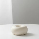 Donut Şamdan | Yuvarlak Formlu Modern Dekoratif Mumluk | Salon & Masa Üstü Aksesuar