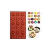 Donut Silikon Kek Kalıbı 18'li Mini Boy (DURUMUNA GÖRE RENKLERDE FARKLILIK OLABİLİR) AÇIK KAHVERENGİ ecmelNM483