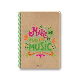 Doodles 12X17cm 100 Yaprak Çizgili Sert Kapak Spiralli Defter 60 Gram (12 Li Paket)