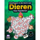 Doolhoven in de vorm van dieren voor kinderen van 4 tot 8 jaar, doolhofpuzzels, activiteitenboeken voor kinderen: Leuke en geweldige probleemoplossende spellen voor jongens en meisjes