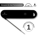Dooman Ultra Hızlı Et ve Sıvı Sıcaklık Ölçme Termometresi (1s'den Kısa) - 0 - Siyah