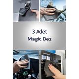 Doori Magic bez 3 Adet Sihirli Temizlik Bez, İz Bırakmaz Fenomen Bez Mikrofiber Bez