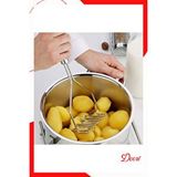 Doori Pratik 24 Cm Lüks Paslanmaz Metal Patates Ezici | Patates Ezici Püre Yapıcı Gri