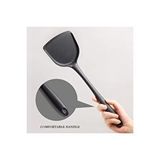 Doori Silikon Spatula Çelik Çekirdekli Isıya Dayanıklı Teflon Döküm Çizme Spatula Servis Gri