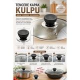 Doori Tencere Kapak Kulpu Isıya Dayanıklı Ergonomik Yedek Kapak Tutacağı – Tava ve Cam Kapak Uyumlu Bakalit Kulp - Siyah