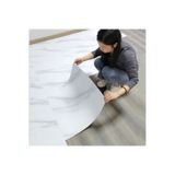 Doori Yapışkanlı Mermer Desenli Kalın Pvc Yer Kaplama Panel Beyaz 60*60 Cm 4 Adet 1,44Mt2