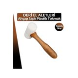 Dopar Ahşap Saplı Plastik Tokmak (Çekiç) Deri El Aleti Küçük Boy