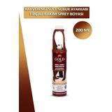 Dopar Bağcık Gold Care Kahverengi Süet Nubuk Ayakkabı Temizleyici Fırçalı Bakım Sprey Boyası 200 ml Set