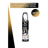 Dopar Bağcık Gold Care Siyah Süet Nubuk Ayakkabı Temizleyici Fırçalı Bakım Sprey Boyası 200 ml Set