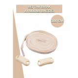 Dopar Bej Elastik Akıllı Esnek Bağcık Tak Bırak Ayakkabı Bağcığı 1 Çift 100cm