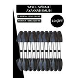 Dopar Comfy Siyah Yaylı Ayakkabı Kalıbı 10 Çift 39-44 Erkek Beden Siyah