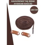 Dopar Dopar Elastik Esnek Akıllı Kilit Tak Bırak Ayakkabı Bağcığı 100 cm - Kahverengi