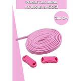 Dopar Dopar Elastik Esnek Akıllı Kilit Tak Bırak Ayakkabı Bağcığı 100 cm - Pembe