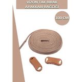 Dopar Dopar Elastik Esnek Akıllı Kilit Tak Bırak Ayakkabı Bağcığı 100 cm - Vizon
