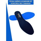 Dopar Foottab Siyah Yumuşak Bez Tabanlık Kadın Erkek Spor Ayakkabı Tabanlığı 45-46