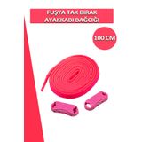 Dopar Fuşya Elastik Akıllı Esnek Bağcık Tak Bırak Ayakkabı Bağcığı 1 Çift 100cm