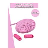 Dopar Pembe Elastik Akıllı Esnek Bağcık Tak Bırak Ayakkabı Bağcığı 1 Çift 100cm