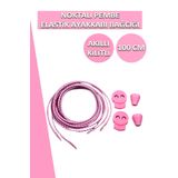 Dopar Pembe Elastik Esnek Ayakkabı Bağcığı Akıllı Kilitli Bağcık 100cm 1 Çift