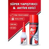 Dopar Quickstar Hızlı Yapıştırıcı 200ml Aktivator + 50gr Yapıştırıcı – Süper Güçlü Ahşap Metal Plastik