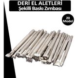 Dopar Şekilli Deri Baskı Zımbası 20 Model Paslanmaz Çelik Craft