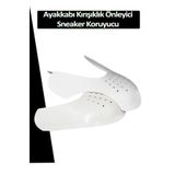 Dopar Sneakers Ayakkabı Kırışıklık Önleyici Koruyucu S 35-40 Uyumlu + Beyaz Ayakkabı Bağcığı