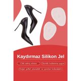 Dopar Topuklu Ayakkabı Kaydırmaz Silikon Jel Ön Ayak Yastığı Şeffaf Tabanlık