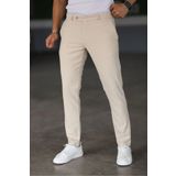 DOPPİO'N DENİM Erkek Bej Slim Fit Esnek Likralı Kumaş Pantolon