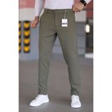 DOPPİO'N DENİM Erkek Çağla Yeşil Slim Fit Esnek Likralı Kumaş Pantolon