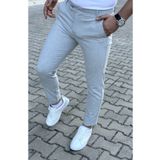 DOPPİO'N DENİM Erkek Gri Slim Fit Esnek Likralı Kumaş Pantolon