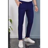 DOPPİO'N DENİM Erkek Lacivert Slim Fit Esnek Likralı Kumaş Pantolon