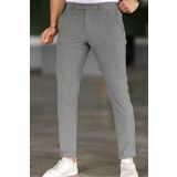 DOPPİO'N DENİM Erkek Okul Grisi Slim Fit Esnek Likralı Kumaş Pantolon