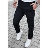 DOPPİO'N DENİM Erkek Siyah Slim Fit Esnek Likralı Kumaş Pantolon