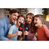 Doppler Tetris Karaoke Mikrofonu Ledli Ses Değiştirme Özellikli Işıklı Yeni - Siyah