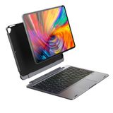 doqo iPad Pro 10.5 klavye kılıfı, iPad Air 3. nesil kılıf, klavyeli çıkarılabilir 360° koruyucu kılıf, 7 renkli arka plan aydınlatması, iPad Air 3 ve iPad Pro 10.5 için dokunmatik yüzeyli Bluetooth