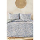 Doqu Home Akdeniz Ranforce Nevresim Takımı Çift Vıtara - Mavi - 200 x 220 cm