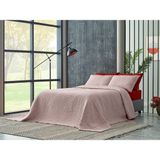 Doqu Home Arya Çift King Size Yatak Örtüsü - Pudra - 250 x 280 cm