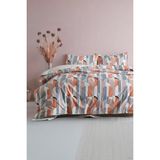 Doqu Home Bohema Festival Nevresim Takımı Tek Kişilik - Turuncu - Mavi - 160 x 220 cm