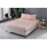Doqu Home Colourful Fitted Çarşaf Çift King Size - Somon - 180 x 200 + 35 cm
