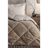 Doqu Home Double Comforter Uyku Paketı Cift Vızon-Bej ( Yorgan+Yastık+Yastık Kılıfı+Çarşaf+Alez) - Bej - Vizon