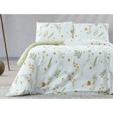 Doqu Home Festival Garden Nevresim Takımı Çift Kişilik - Yeşil - Beyaz - Yeşil - 200 x 220 cm