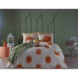 Doqu Home Festival Marbella Kremit 160x220 cm Antrasit Tek Kişilik Nevresim Takımı