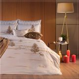 Doqu Home Festival Pine Nevresim Takımı Çift Kişilik - Kiremit - 120 x 200 cm - Açık Gri