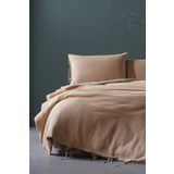 Doqu Home İpliği Boyalı Serisi 160 x 220 cm Bej Ahenk Tek Kişilik Nevresim Takımı