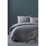 Doqu Home Ipliği Boyalı Serisi Ahenk Çift Kişilik Nevresim Takımı - Kahve - 200 x 220 cm