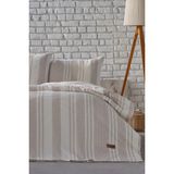 Doqu Home Ipliği Boyalı Serisi Novela Tek Kişilik Nevresim Takımı - Bej - 160 x 220 cm