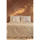 Doqu Home Jungle Muse Marwen Mosaic Pike Takımı Tek Kişilik - Turuncu