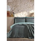 Doqu Home Leris Bouquet Fırfırlı Yatak Örtüsü Çift Kişilik Taş - Ekru - 240 x 250 cm